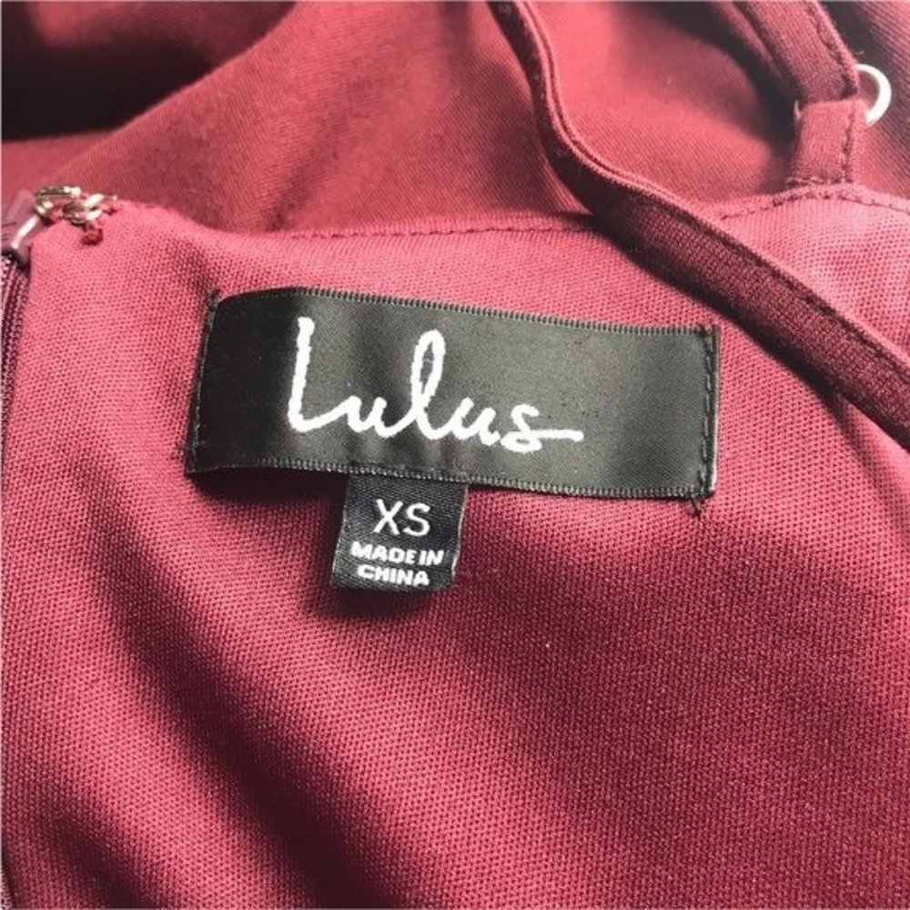 Lulu's Maroon Spaghetti Strap Bodycon Dress Size XS - Picture 5 of 6